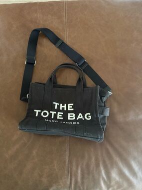 Marc Jacobs Black 'The Tote Bag' Canvas Crossbody